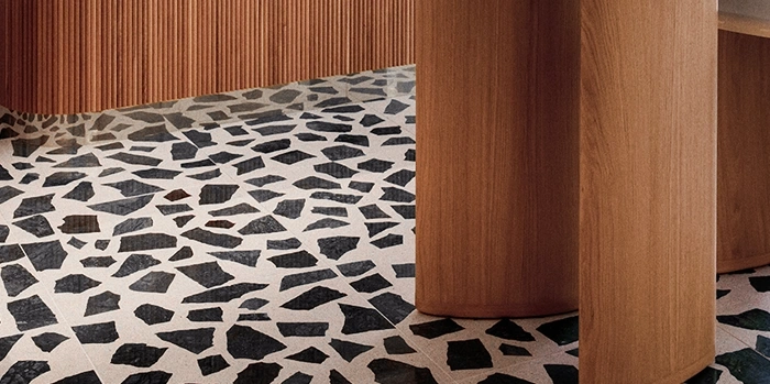Green Terrazzo floor
